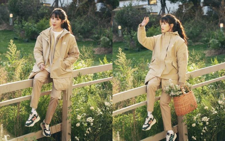 恰到好處的溫柔與個性:IU 以 New Balance 限定奶茶色工裝搭配57/40鞋款溫暖迎接虎年!