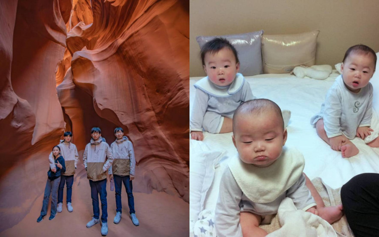 13歲就比爸爸高！宋一國三胞胎近況曝光，國二逆天長腿引發網友熱議！