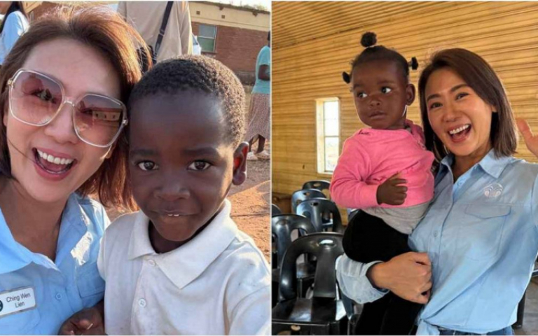 連靜雯飛24小時到非洲做慈善　行李搞丟澆不熄愛心