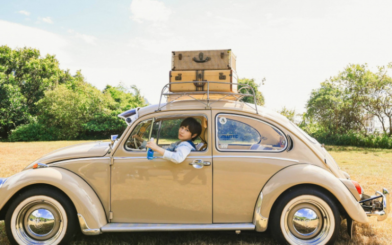 魏嘉瑩飆金龜車禁開冷氣　忍受高溫斜坡推拋錨車