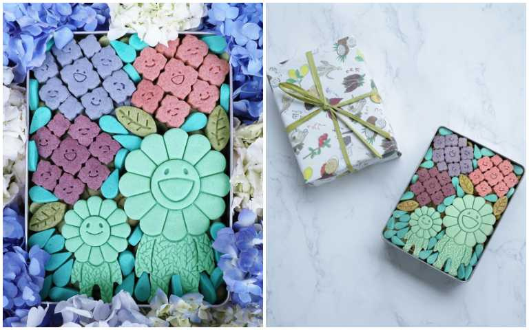 限量100盒!村上隆 x Tonari no Kaikado推出繡球花季限定「太陽花曲奇餅禮盒」,美到逆天啦!