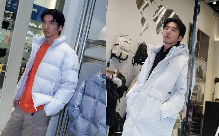 傅孟柏好身材用長版外套羽絨服也遮不住！搶穿韓版國家地理服飾最新頂級羽絨外套，太帥氣！