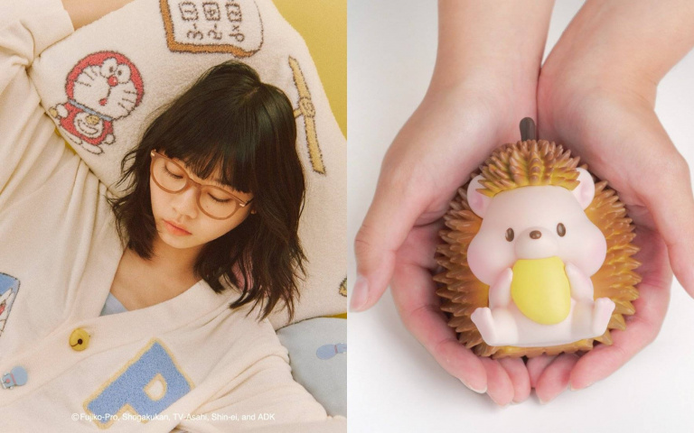 被這些「小萌物」可愛到了！胖嘟嘟水果刺蝟、軟綿綿哆啦A夢睡衣...女生看到全淪陷！