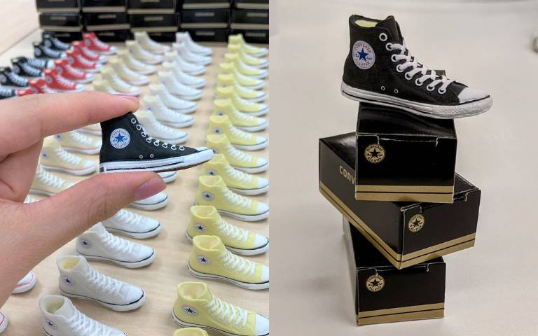 「CONVERSE經典帆布鞋」縮小了!超Q造型橡皮擦,還有附「鞋盒」神還原!