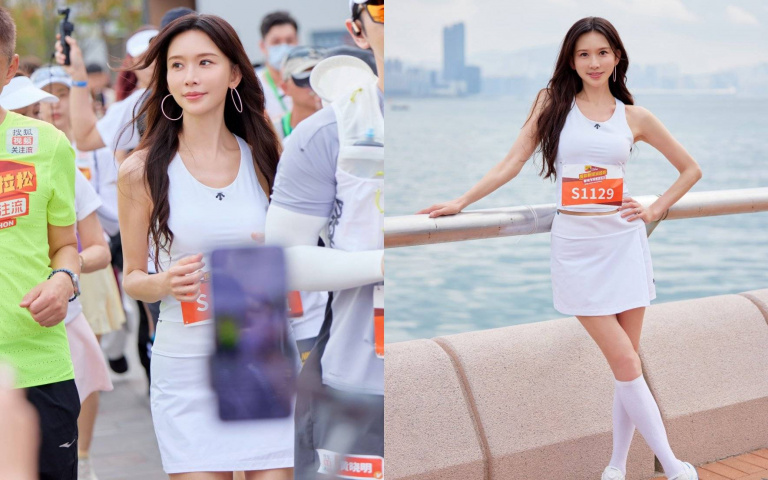 林志玲51歲還能這麼瘦？跑步美照曝光「真實體態」太誇張，腿長比例直接封神