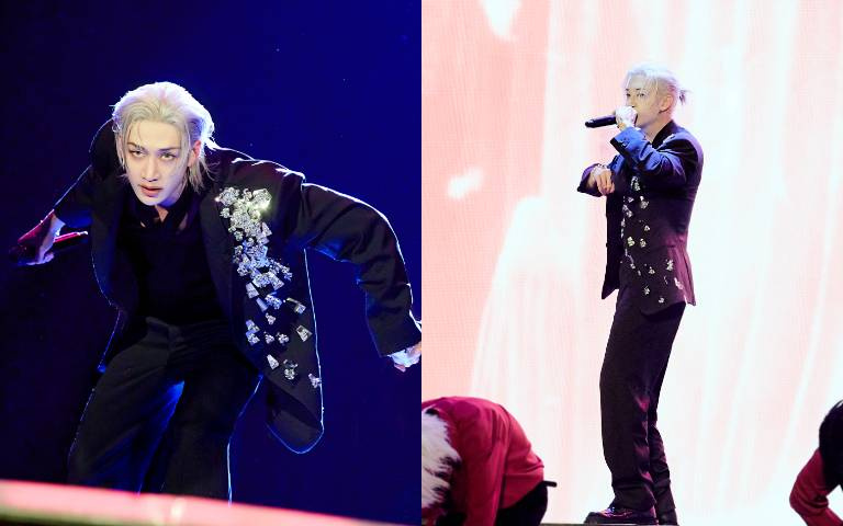 Stray Kids方燦披FENDI訂製戰袍！華麗寶石亮片爆閃、帥炸首爾舞台