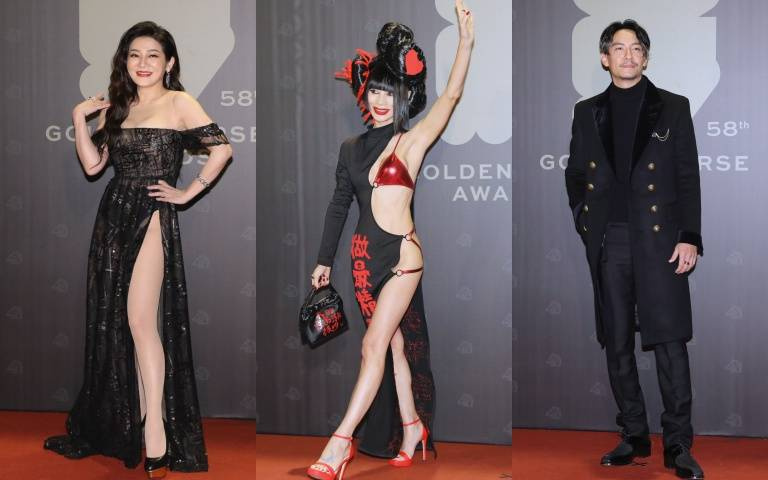 金馬58／台灣濱崎步搶攻紅毯最美！白靈近乎裸半身最有話題，張震直上紅毯最帥無懸念！