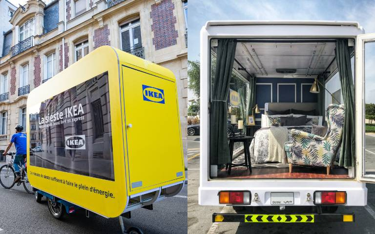 法國IKEA推「自行車膠囊旅館」體驗,讓你午休時間也能躺著睡!