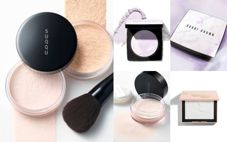 彩妝師私心也大推的定妝蜜粉！SUQQU 晶采系列打造高級濕潤光、NARS 桃花小白餅自帶磨皮濾鏡、BOBBI BROWN 冷萃紫一刷校正蠟黃