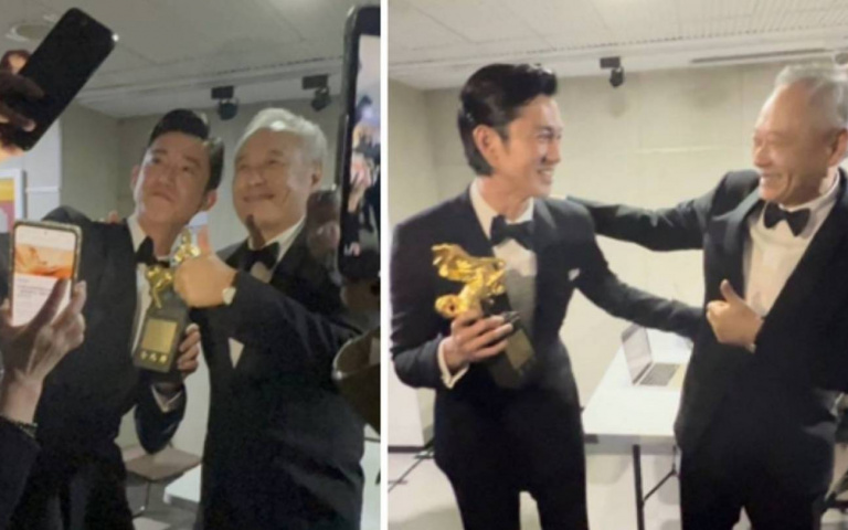 金馬60／李安親到後台擁抱新科影帝　吳慷仁感動大喊：幫我拍下來！