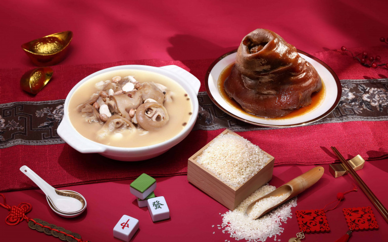 「豬肉界LV」香草豬推春節限定組合！黃金滷腿庫、錦上蹄花湯飄香上桌！