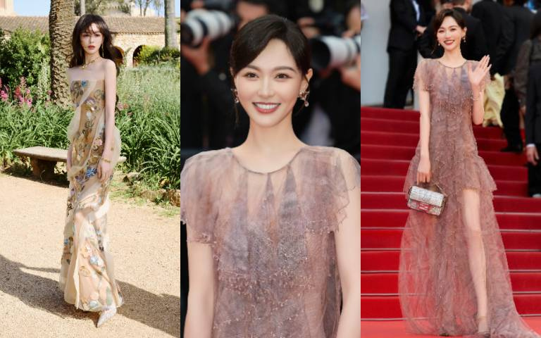 唐嫣亮相2025坎城影展、仙氣逼人!兩套絕美高訂化身Fendi Queen、詮釋甜而不膩