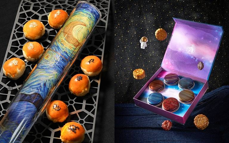 飯店2款中秋禮盒！奶黃酥、水果風味麻糬，星球設計外包裝有夠美！