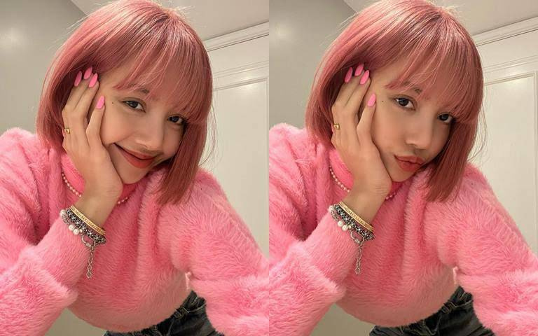 LISA換新髮色了!挑戰難度最高的「死亡芭比粉」,沒想到染起來也能這麼好看!
