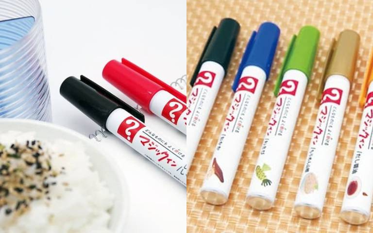 無法寫字的筆！日本研發「拌飯香鬆奇異筆」方便好攜帶，「搖一搖」白飯更美味啦！