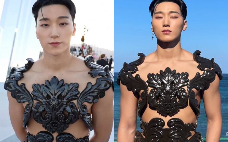 男星登D&G大秀 奇葩上衣是「裝上去的」