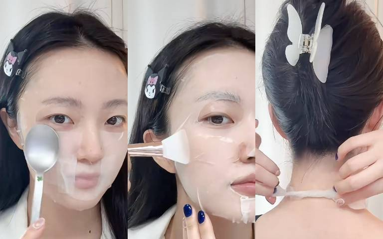 韓妞「敷面膜隱藏版用法」一定要學！冰湯匙幫助消水腫，每一滴精華液都不浪費
