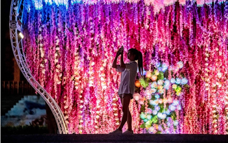 年底最美光影藝術展起跑 夜光西洋棋王國、花朵光影步道 兩大特色必拍