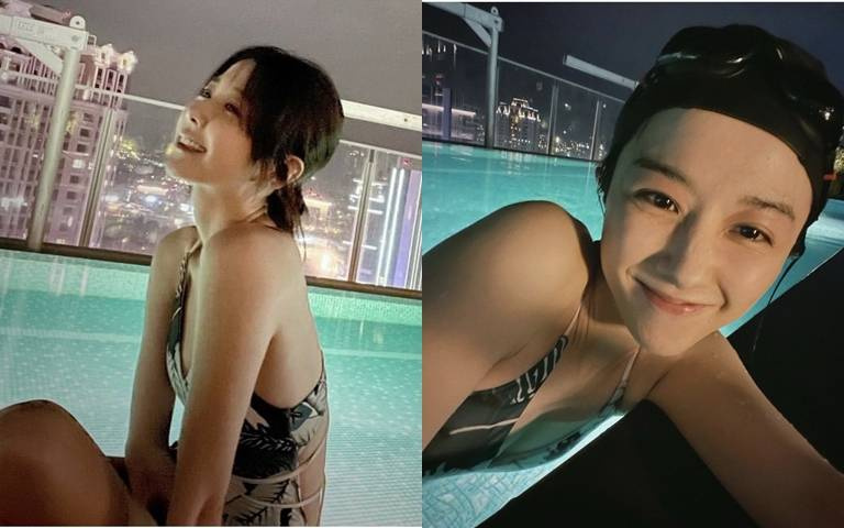 邵雨薇IG泳池美背照被誇「泳帽女神」!網友大讚:第一次看到戴泳帽還可以這麼可愛的女生!