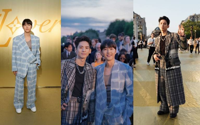 宋仲基V.S 林柏宏！法國巴黎塞納河上新橋相見歡，合影熊抱閃蝦大家！