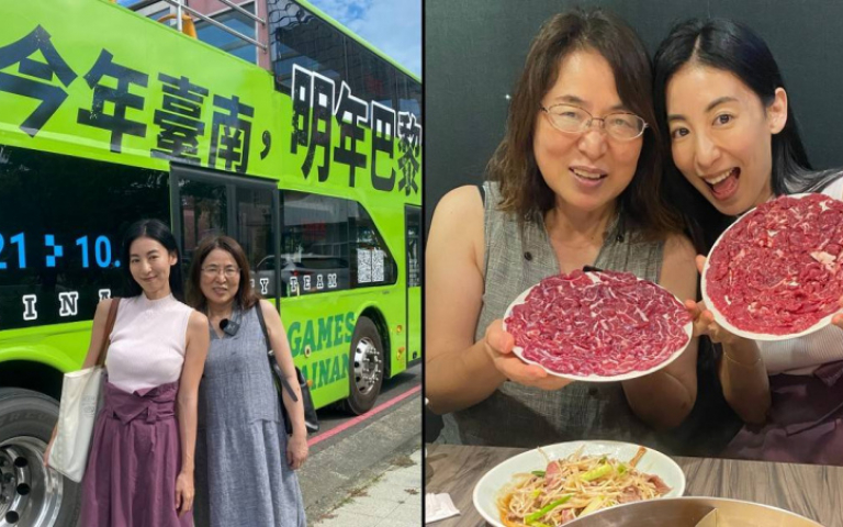 大久保麻梨子帶媽媽遊台南　牛肉鍋前手舞足蹈：永遠吃不膩