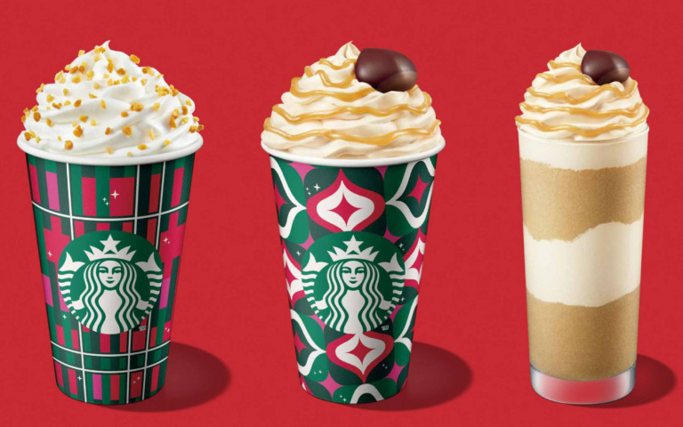 星巴克「太妃核果風味那堤」系列強勢回歸　耶誕系列商品美翻