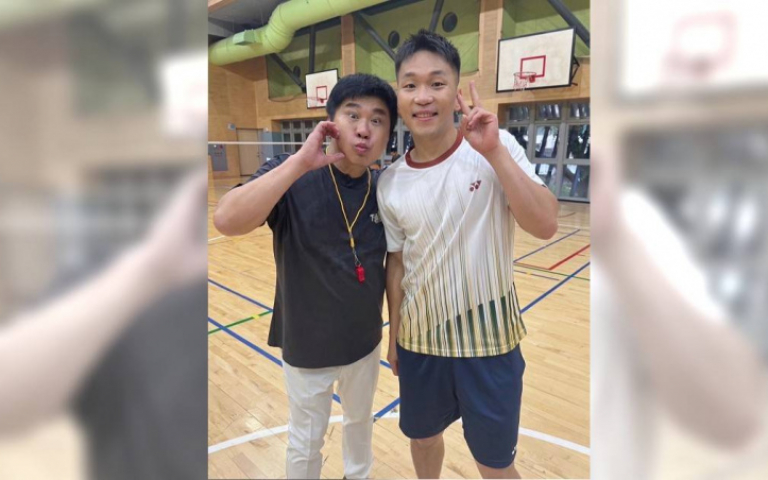 胡瓜找李洋PK羽球 累喊:要休息3天