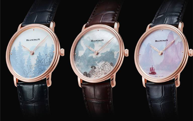 台灣獨步全球訂製服務！寶珀「Métiers d’Art大藝術家」工藝腕錶化身雲霧仙境，珍珠母貝剪影浮雕致敬潑墨山水畫