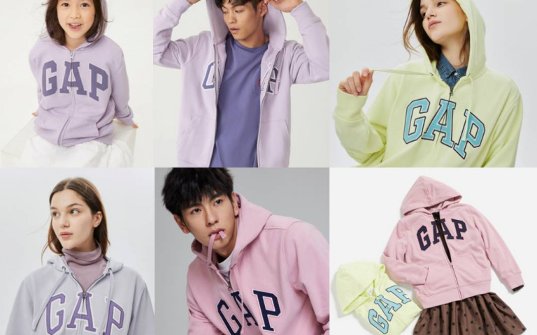 Gap再推冰淇淋系列!這次是「初戀藍」、「薄荷綠」、「清檸黃」、「泡泡糖粉」等甜美新色,讓你粉嫩感一路發到2023!