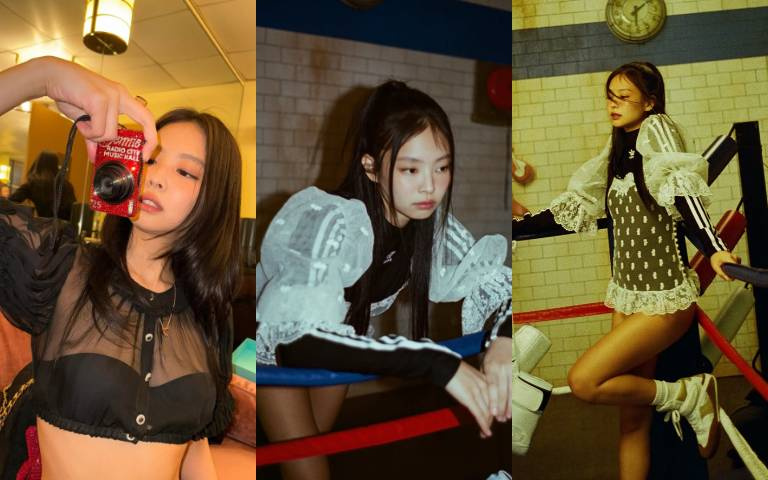 Style like JENNIE!跟著Jennie穿出性感Balletcore:薄紗上衣混搭運動裝…腳踩這雙高筒球鞋、熱賣缺貨必收