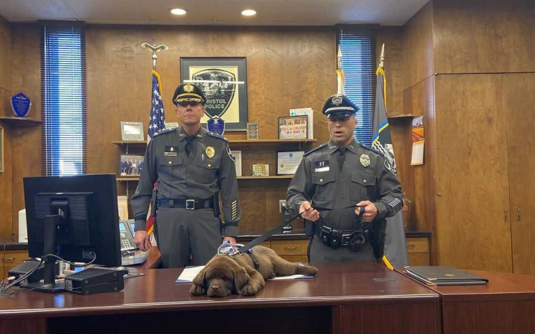 你就做到今天!小警犬就職典禮上「睡到翻肚」,秒遭警局解雇「轉行去吧」!