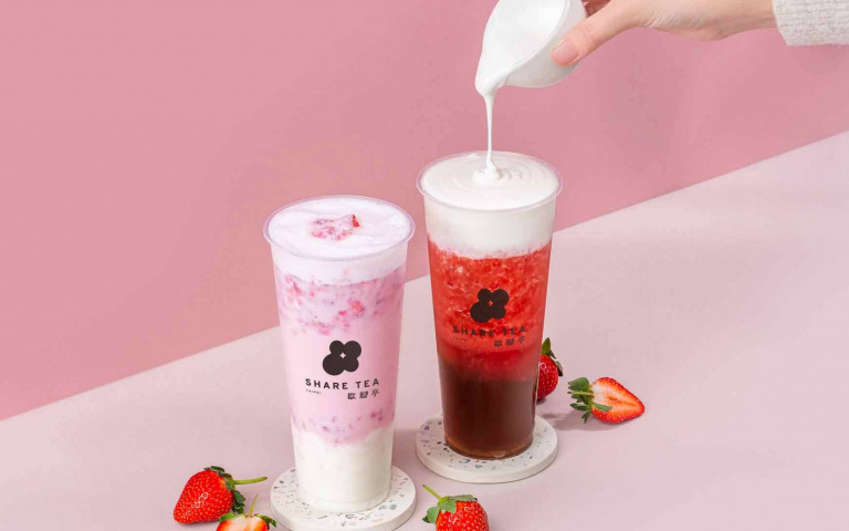 每杯10顆草莓!歇腳亭「粉紅初上」草莓新品,吃得到果泥太幸福!