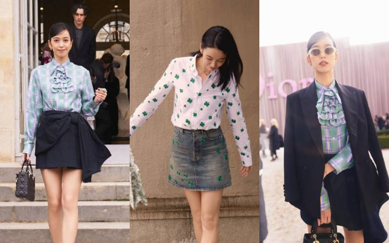 幸運草襯衫超搶鏡！陳庭妮的高段位穿搭公式一次解析，關鍵在這些細節