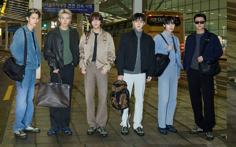 PRADA 微風南山開幕前先帥一波！ENHYPEN 今日訪台，Speedrock 運動鞋成焦點