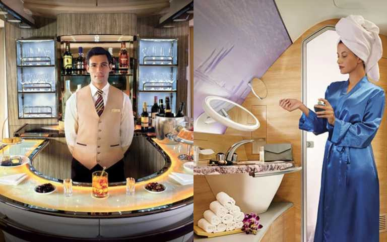 在空中還能洗澡!土豪航空A380頭等艙提供寶格麗盥洗包、酒吧超享受!