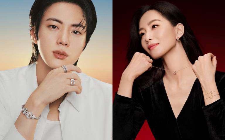 男神、女神最愛「發光神器」！BTS Jin戴陽光系珠寶、炸出迷人魅力發，劉詩詩一出手就是優雅天花板