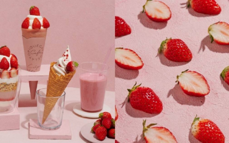 草莓控注意啦! gelato pique café 推出香甜「草莓樂園可麗餅」、「草莓蜂蜜奶昔」...超夢幻粉色甜點期間限定推出