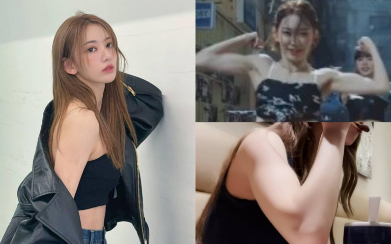 LE SSERAFIM小櫻花肌肉炸裂!天使臉孔加「冰塊腹肌、二頭肌」超反差