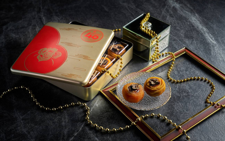 飯店中秋伴手禮戰局開打  人氣柿餅限量700盒  月餅X台灣茶禮盒永續再利用