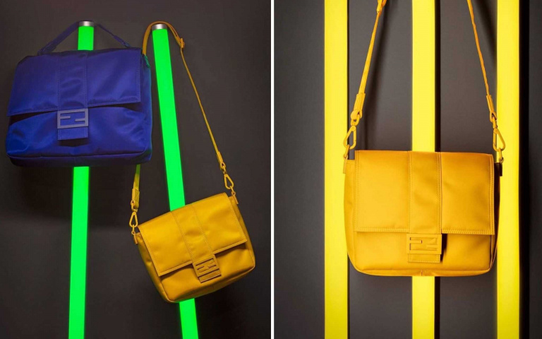 FENDI 推出使用 ECONYL® 再生尼龍紗線 材質的 Baguette 信差包 2021 – 2022 秋冬男裝系列