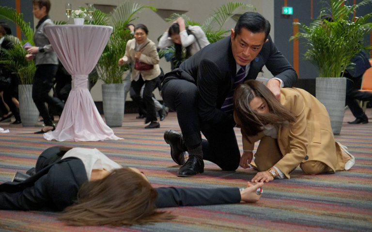 電影《G風暴》古天樂視劇組為一家人！ 全方位投入拍攝 親自幫張智霖 宣萱貼防護設備！