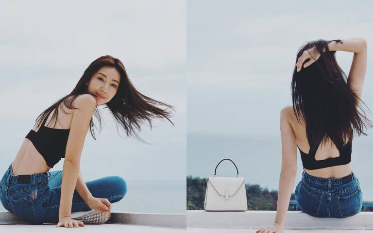 隋棠露出小蠻腰和絕美後背，三寶媽這身材太勵志了！