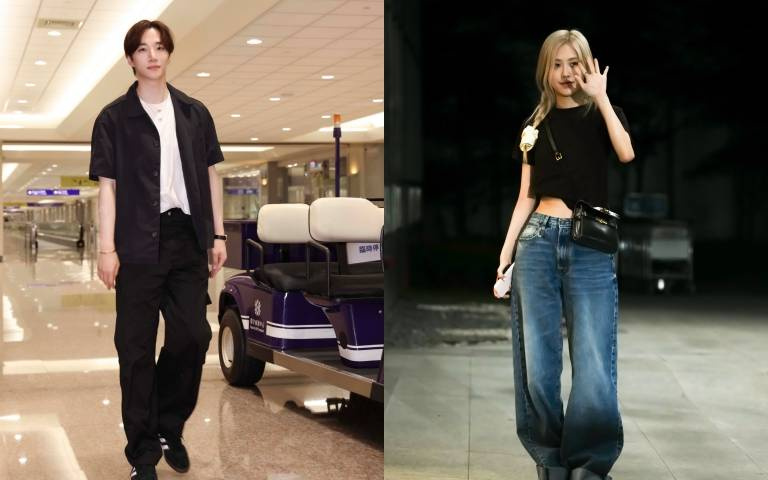 明星機場時尚果然還是「黑色」最百搭！BLACKPINK ROSE、李俊昊通通都選穿這一色！