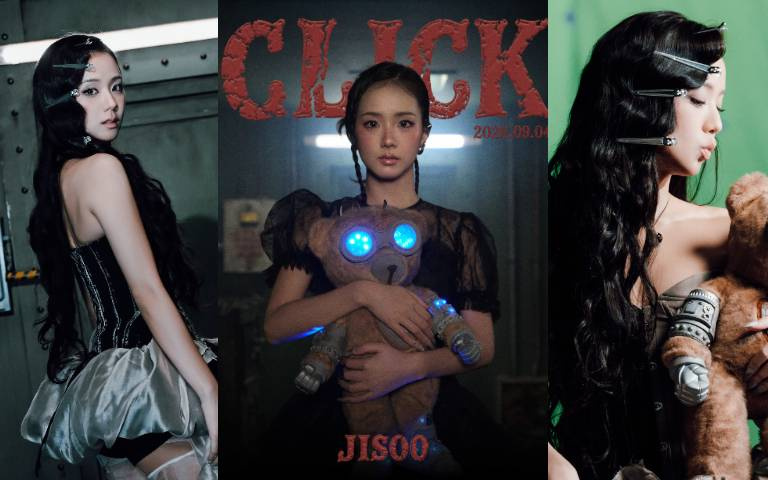 Jisoo 新歌〈CLICK〉引爆「冷調金屬」彩妝趨勢：低飽和光澤眼影、橫向微醺腮紅與玻璃光裸唇