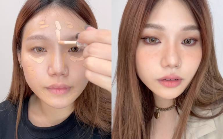 彩妝師教你修飾臉型的「可可燕麥妝」怎麼畫!三分鐘直接變小臉、鼻子用這顆修容蜜粉打造立體感