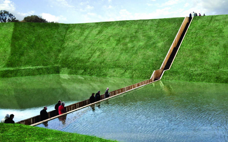神蹟再現?藏身在水面下、隱形的荷蘭「Moses bridge摩西橋」