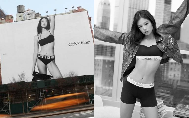 Jennie火辣內衣廣告登美國看板！休士頓街道上的超巨幅美照會造成大塞車吧！