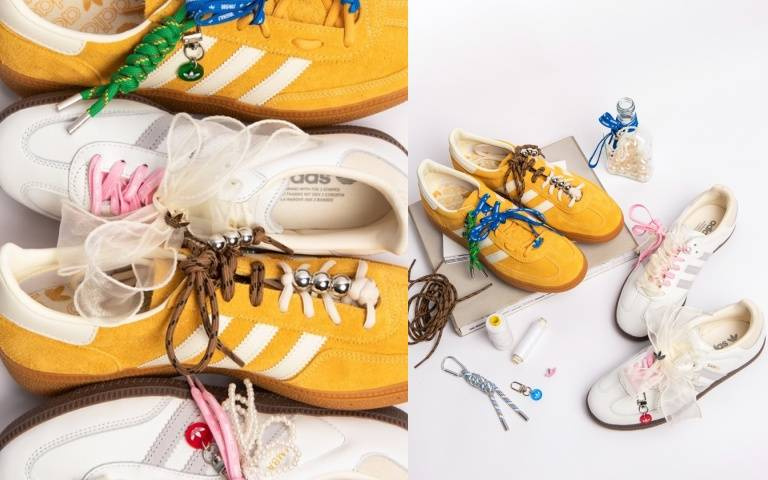 快來DIY你的adidas Originals的T-TOE鞋款,打造專屬你的時尚三葉草多彩帶掛飾繽紛鞋款
