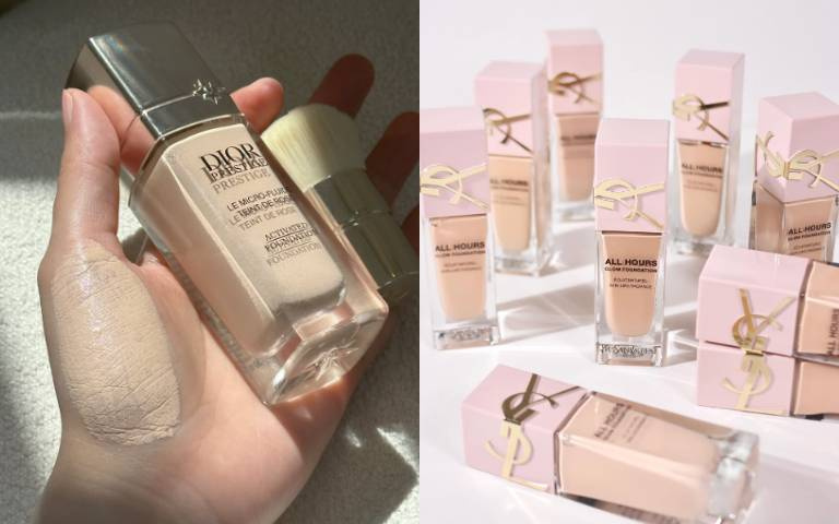 上妝就像在擦精華乳！3款養膚型底妝買起來：YSL粉底露、DIOR頂級玫瑰粉底、BOBBI BROWN蟲草持妝乳話題登場