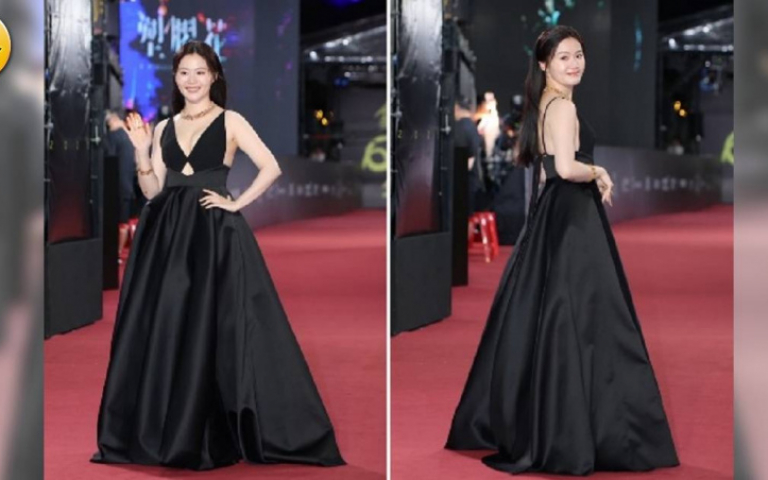 金鐘60／楊小黎低胸鏤空洋裝辣翻紅毯！前晚做惡夢「禮服掉下來」